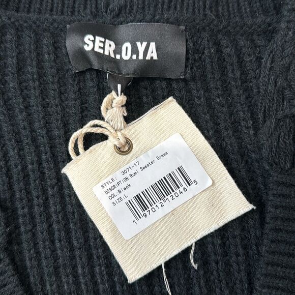 NWT Ser.O.Ya RUMI SWEATER Dress Black Large Revolve - Picture 11 of 12